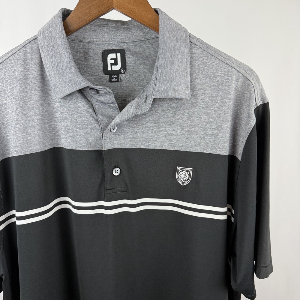 FootJoy Mens Large Polo‎ Shirt Short Sleeve Grey